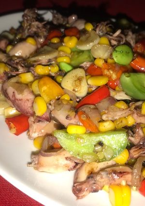 Foto resep Cumi asin jagung manis pedas