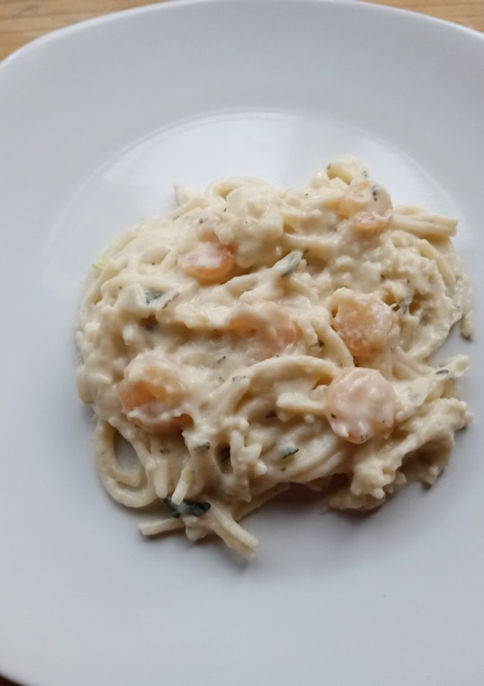 Una foto de Spaghetti con camarón