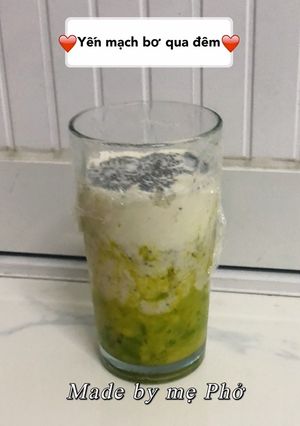 Hình của món Yến mạch bơ qua đêm.