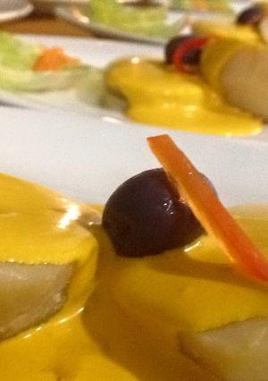 Una foto de Patatas en salsa huancaina