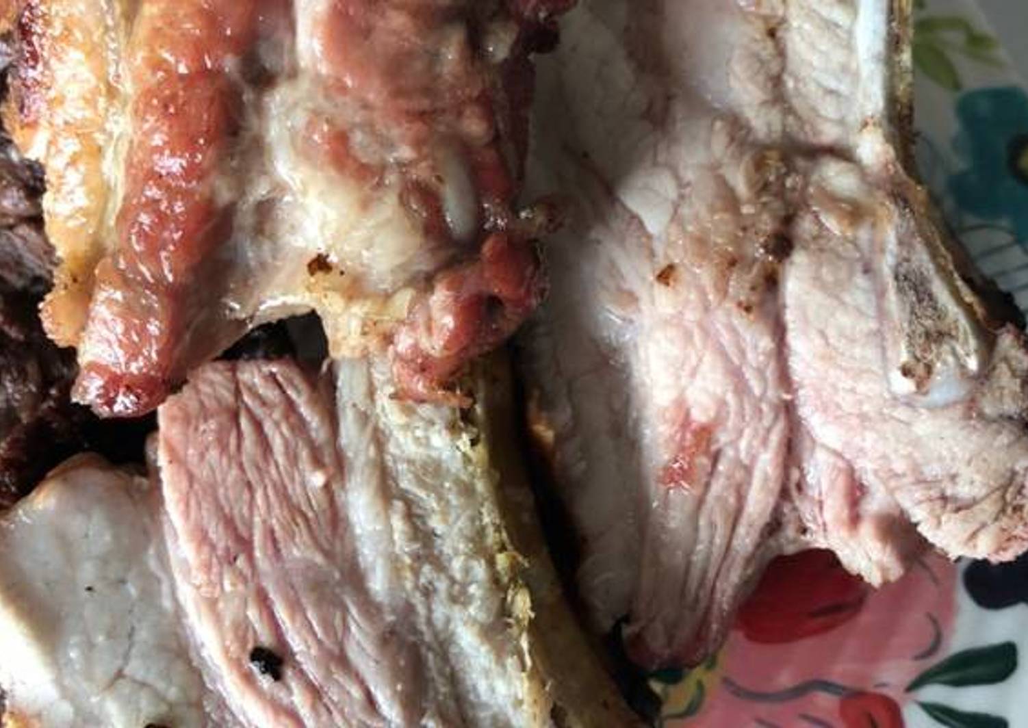 Panceta o costillar de cerdo a la parrilla Receta de Cookpad