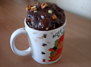 Una foto de Brownie en taza