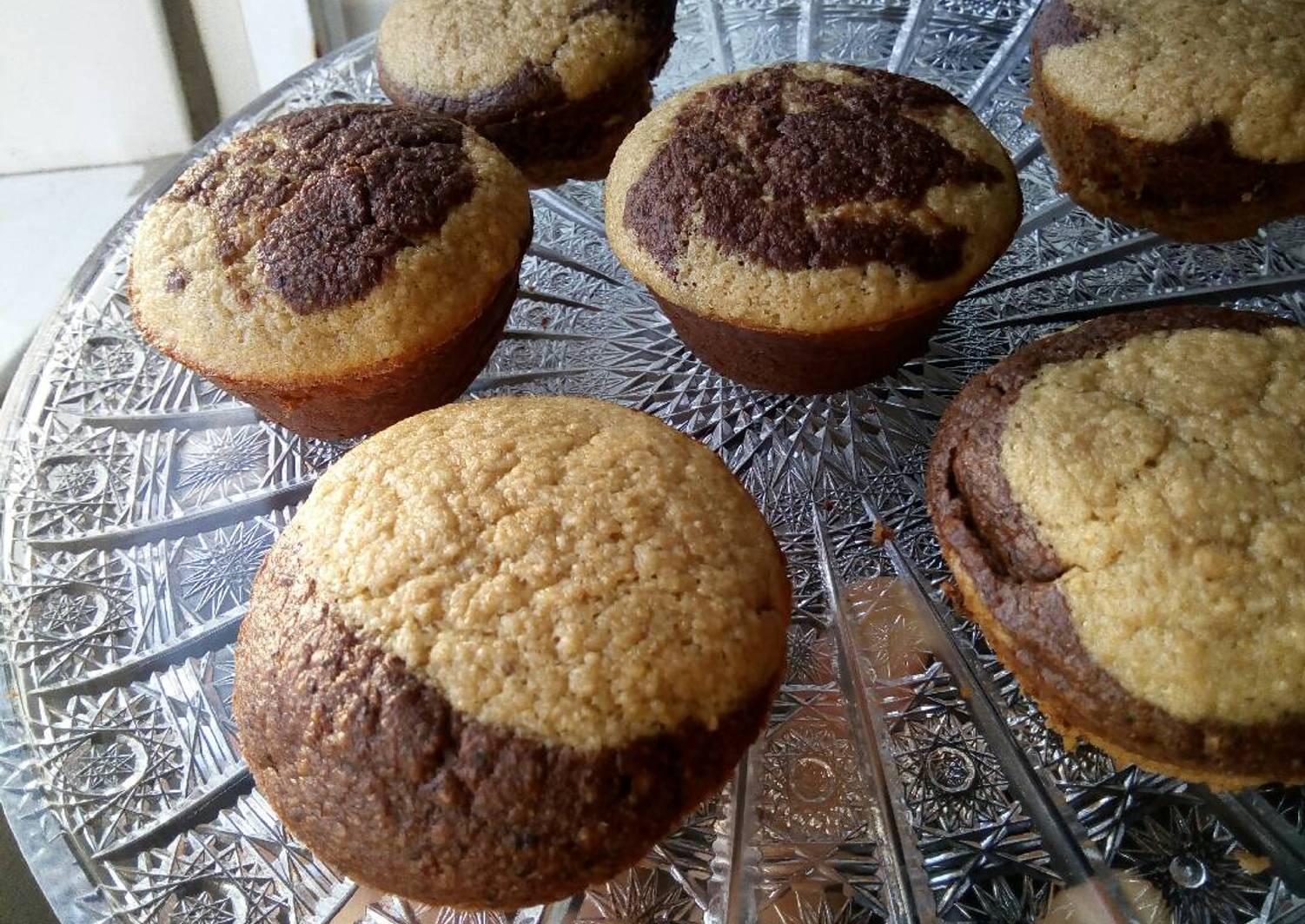 Muffins de avena y banana marmolados 👏 Receta de Pamela Baeza Trigo Cookpad