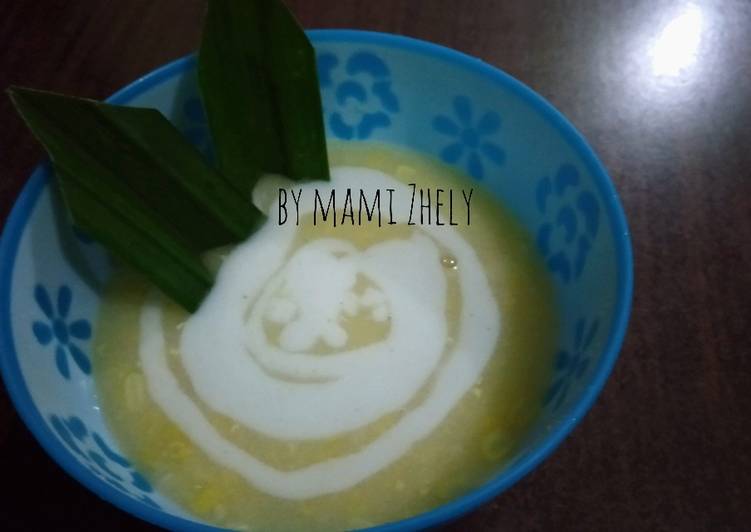 Resep Bubur Jagung Susu vla Santan Gurih, Enak Banget