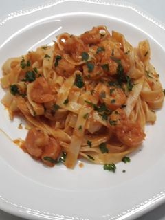 Una foto de Cintas con gambas