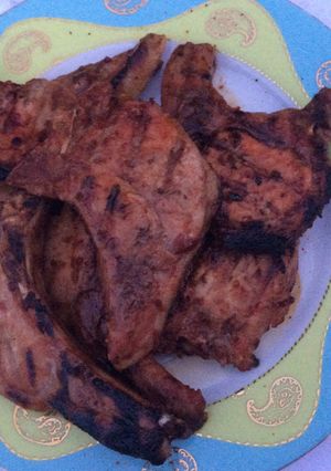 Une photo de Cotes de porc grillées marinade spicy