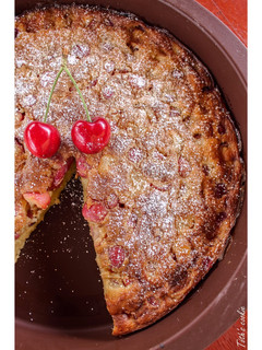 Francia cseresznyés pite🍒 recept fotója