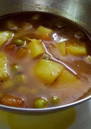 मटर आलू रसेदार (Rasedar Aloo Matar Recipe in Hindi) रेसिपी मुख्य फोटो