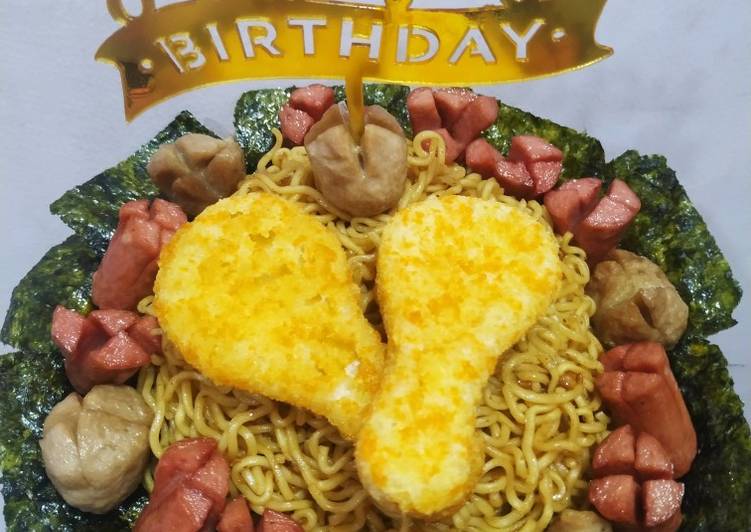 Resep Indomie birthday cake, Lezat Sekali