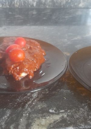 Una foto de Bifes de bondiola de cerdo con salsa de especias!!!