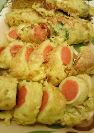 Foto resep Sosis gulung mie telor
