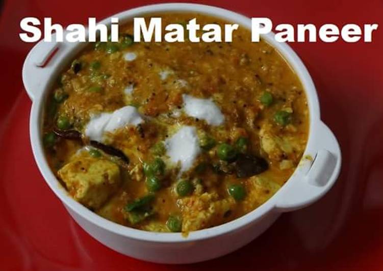 Shahi Matar Paneer - Delicious Indian Restaurant Recipe