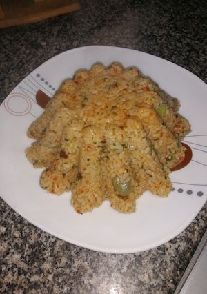 صورة لوصفة أرز بالفول الحراتي
