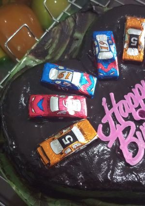 Foto resep Birthday Cake Simple with Ganache Chocolate