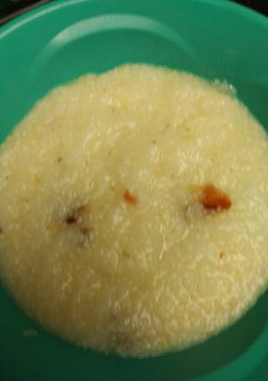 A picture of My Dad's Grits the way he likes them.