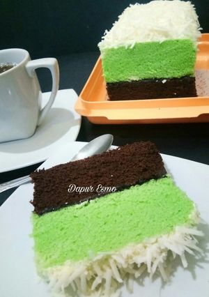 Foto resep Bolu Kukus Coklat Pandan