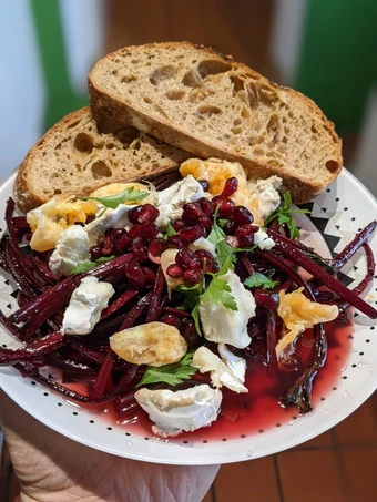 Easy Steps to Make Recipes Zesty warm Beetroot, goats cheese salad #lunch the So Delicious Really Delicious.
