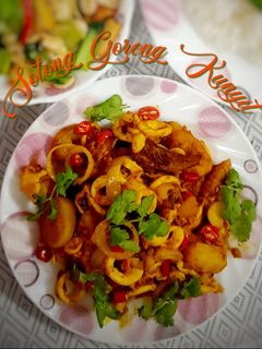 Gambar Sotong Goreng Kunyit Ngences
