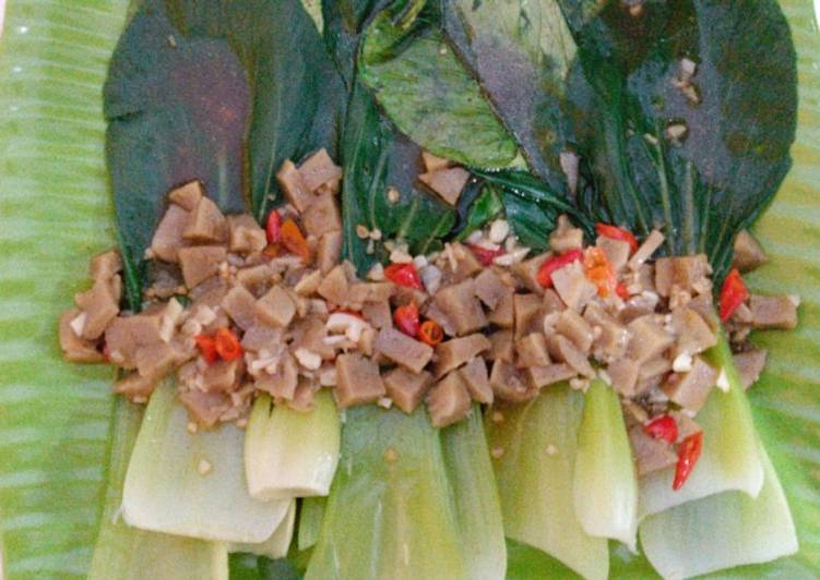 Resep Pokcoy Siram Bakso Saus Tiram Anti Gagal