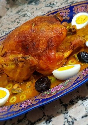 صورة لوصفة دجاج محمر في الفرن