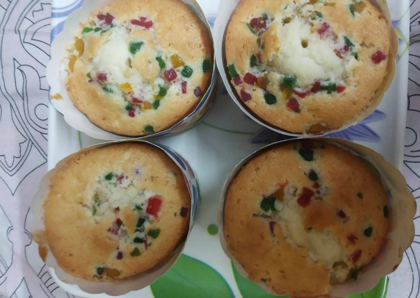 Cheese,banana, peanut muffin