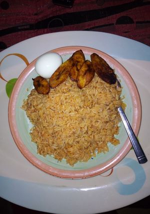 A picture of Jollof Rice.