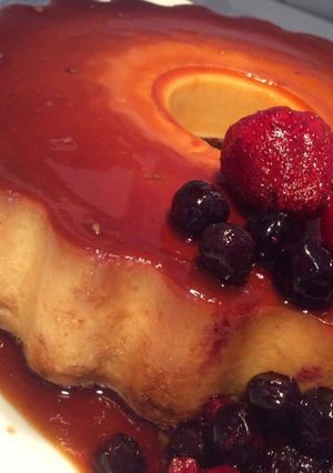 Una foto de Flan de queso..GM e y f