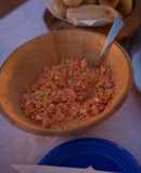 Ensalada de zanahoria, choclo y huevo
