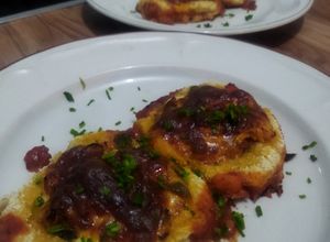 Una foto de Nidos de papa y pollo 😋