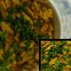 A picture of Quick colocasia (arbi) sabzi.