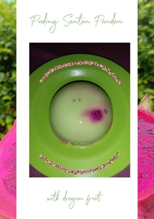 Foto resep Puding Nutrijel Santan Pandan dengan Buah Naga