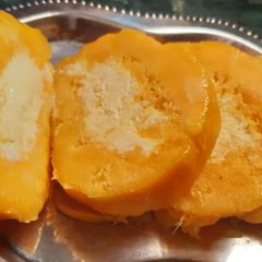A picture of Mango stuffed kulfi.