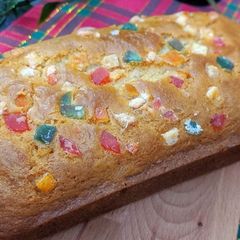 A picture of Eggless tutti fruiti cake.
