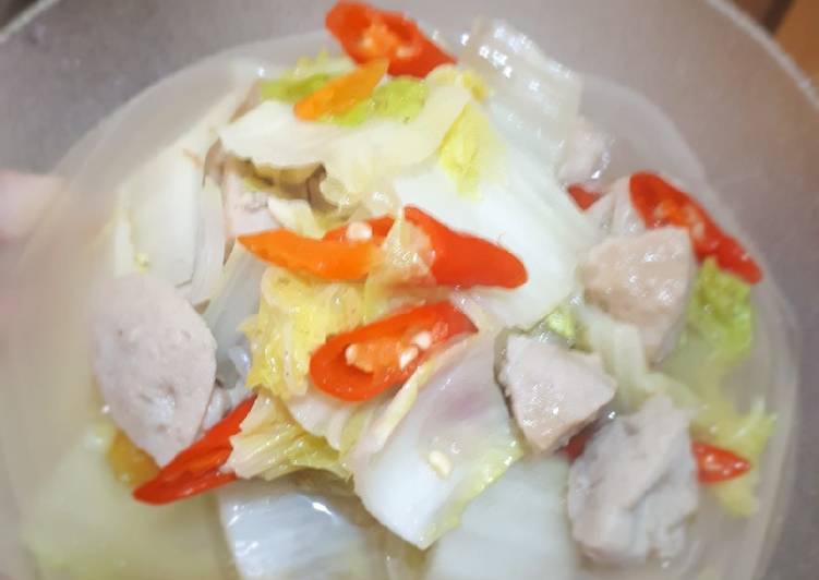 Resep: Tumis Sawi Putih Bakso Wajib Dicoba