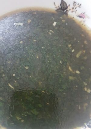 صورة لوصفة ملوخية خضراء بدون دجاج