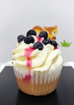 Una foto de Cupcake de arandandanos