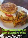 Keto Turkey Burger with Zucchini Fries