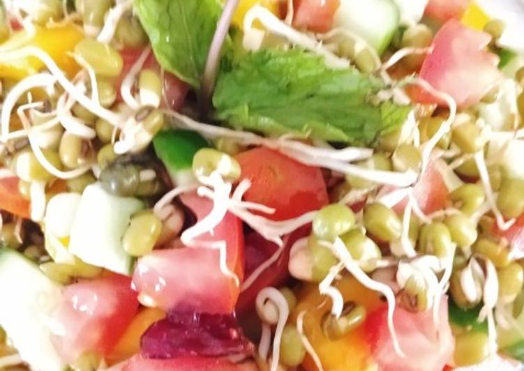 Recipe of Super Quick Homemade Sprout Moong Salad