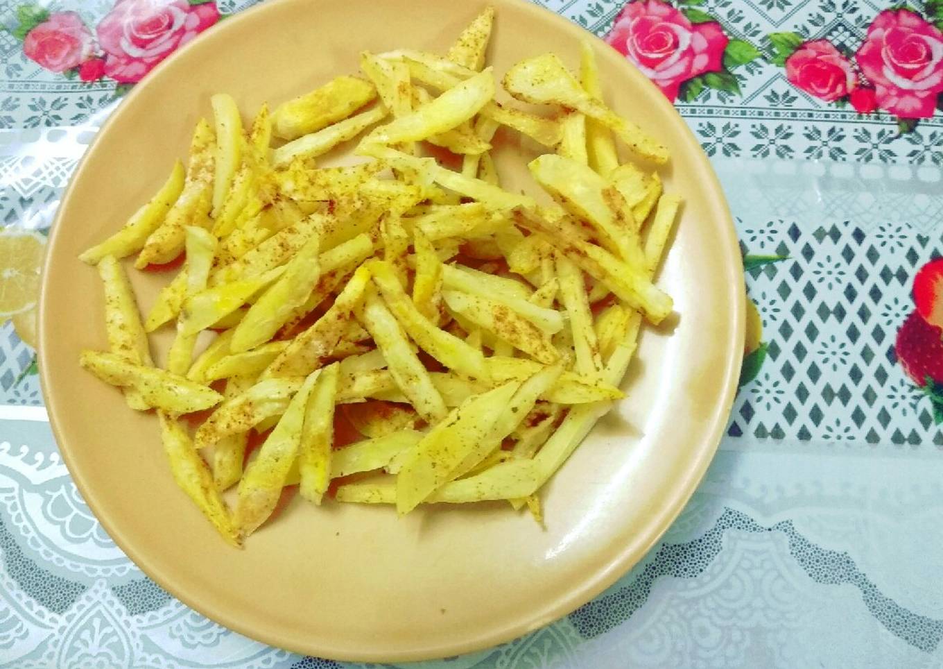Rj special French fries in microwave