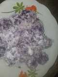 Klepon ubi ungu ala anak SD