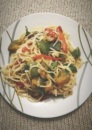 Una foto de Pasta con verduras
