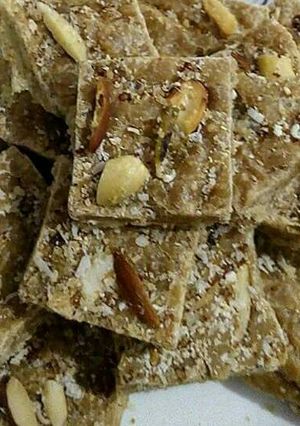 A picture of Groundnuts ki barfi.