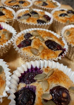 Una foto de 💜Muffin de Blueberry (arándanos)💜 💯 saludables