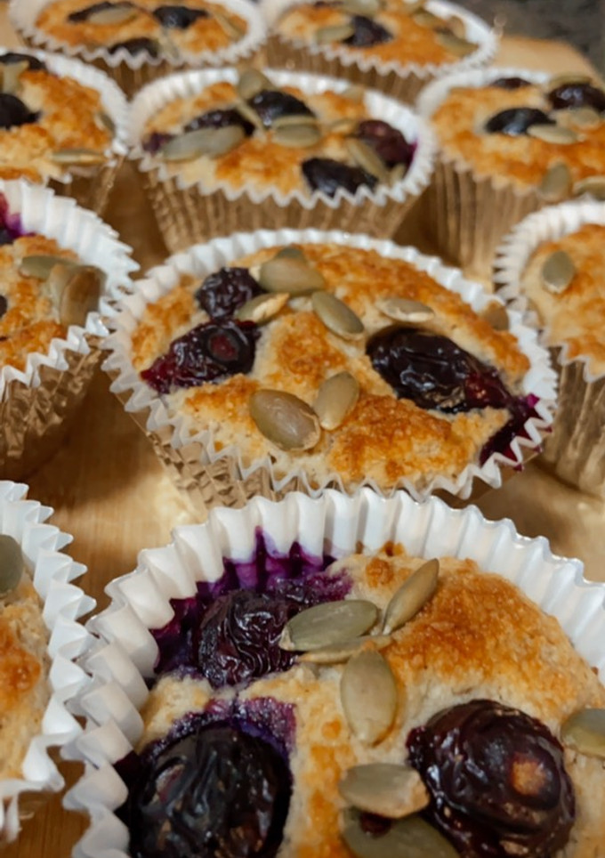 Una foto de 💜Muffin de Blueberry (arándanos)💜 💯 saludables