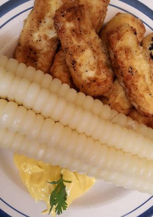 Una foto de Choclo Peruano con queso (frito)🇵🇪