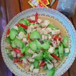 Oseng labu tempe tahu semangit teri medan pete