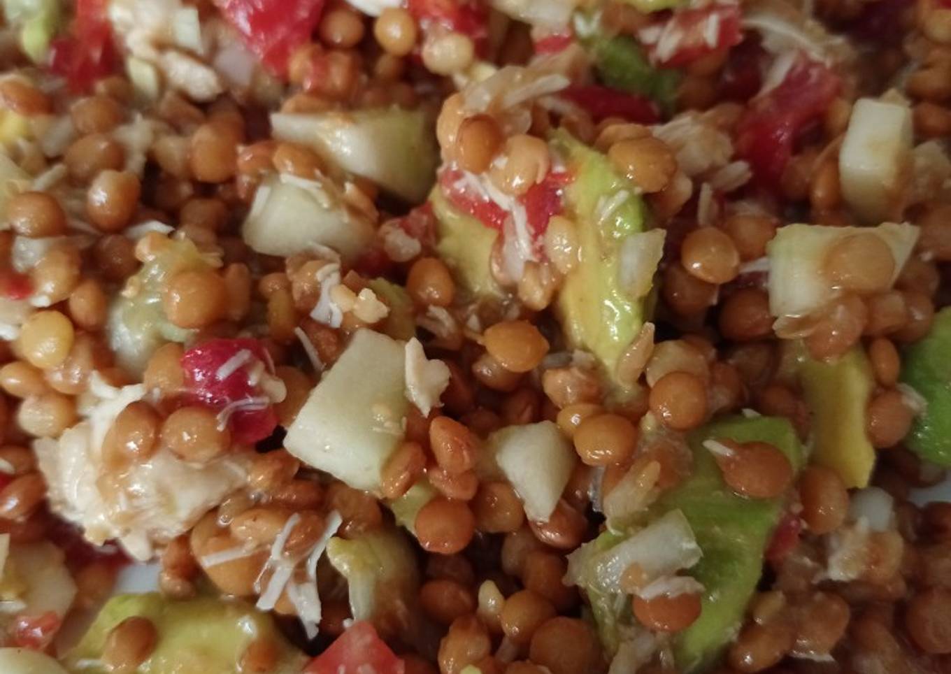 Ensalada veraniega de lentejas