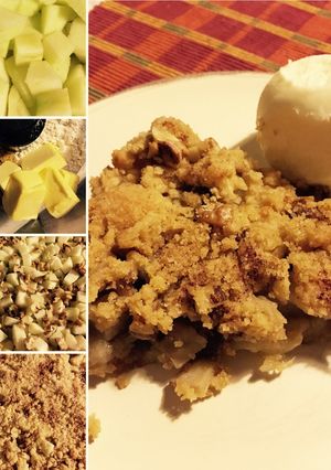 Una foto de Crumble de manzanas