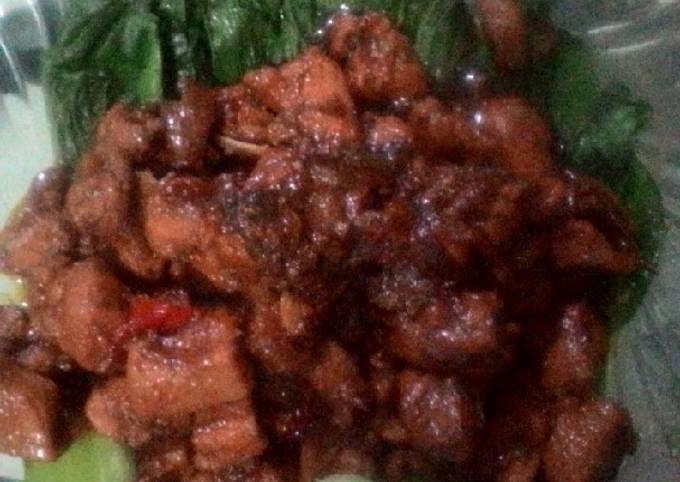 Pokcoy siram fillet ayam kecap