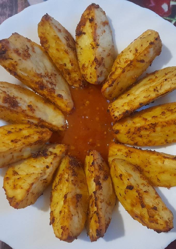 Картопля по-селянськи в духовці без кожури